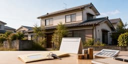 固定資産税の通知と空き家をイメージしたメインビジュアル