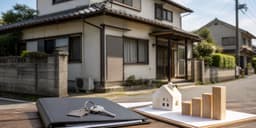 売れにくい築古の空き家と売却資料をイメージしたメインビジュアル