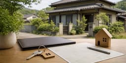 地方の集落に建つ売れない空き家をイメージした写真