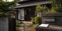 遠方の空き家管理と点検をイメージした日本家屋の玄関まわりの写真