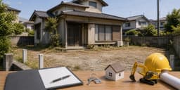 古家付き土地の解体とそのまま売却をイメージしたメインビジュアル