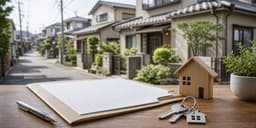 大阪の住宅地にある空き家と処分方法を検討するイメージ