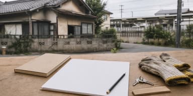埼玉県の郊外にある古い戸建て空き家と解体をイメージした写真