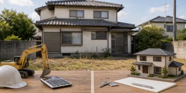 空き家の解体と買取の比較をイメージしたメインビジュアル