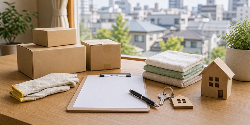 東京の住宅街に立つ空き家と家じまいの費用を考えるイメージ